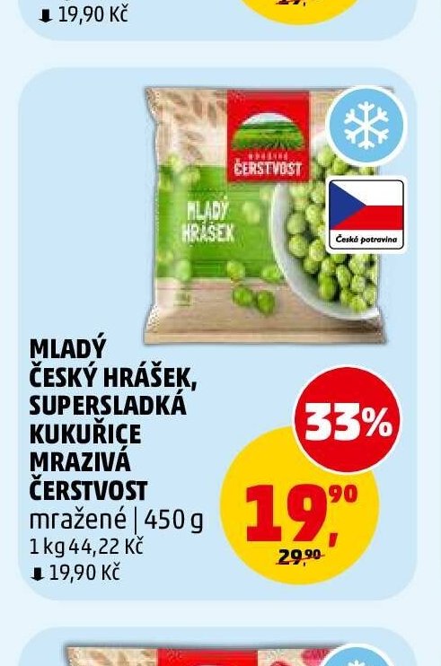 MLADÝ ČESKÝ HRÁŠEK, SUPERSLADKÁ KUKUŘICE MRAZIVÁ ČERSTVOST mražené - Penny Market aktualniletaky.eu