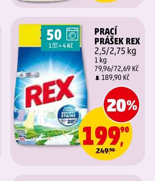 Prací prášek Rex - Penny Market aktualniletaky.eu