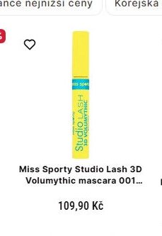 Miss Sporty Studio Lash 3D Volumythic mascara 001 - Teta drogerie aktualniletaky.eu