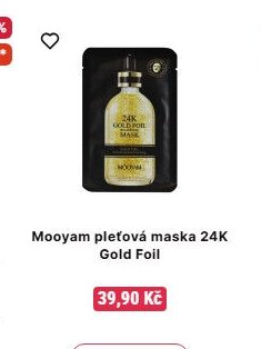 Mooyam pleťová maska 24K Gold Foil - Teta drogerie aktualniletaky.eu