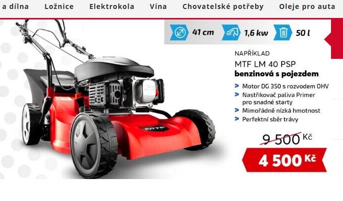 MTF LM 40 PSP benzínová sekačka s pojezdem - Mountfield aktualniletaky.eu
