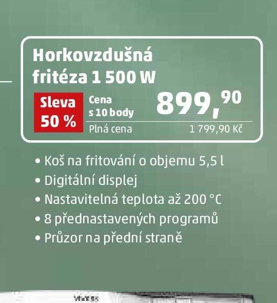 Horkovzdušná fritéza 1 500 W - Penny Market aktualniletaky.eu