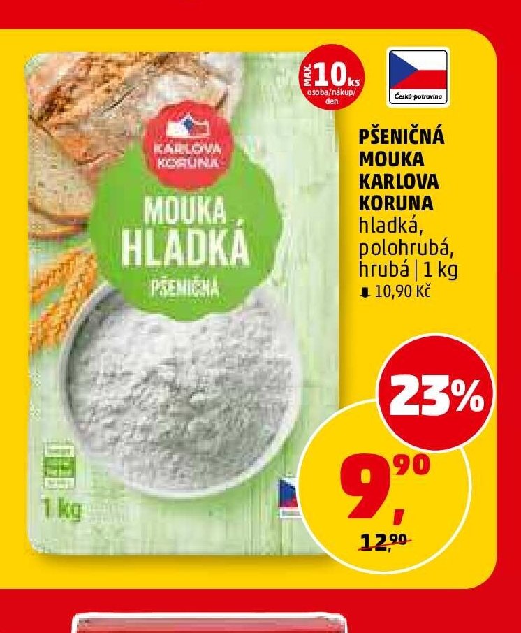 PŠENIČNÁ MOUKA KARLOVA KORUNA hladká, polohrubá, hrubá 1 kg - Penny Market aktualniletaky.eu