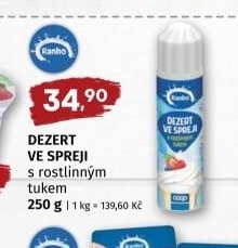 DEZERT VE SPREJI s rostlinným tukem 250 g - COOP aktualniletaky.eu