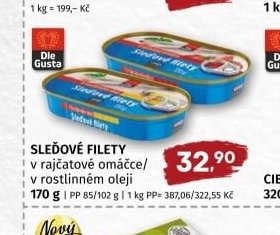 SLEĎOVÉ FILETY v rajčatové omáčce/v rostlinném oleji 170 g - COOP aktualniletaky.eu