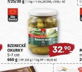 BZENECKÉ OKURKY 5-7 cm 660 g - COOP aktualniletaky.eu