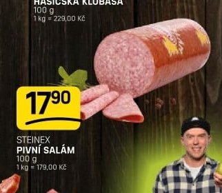 Steinex pivní salám - FLOP aktualniletaky.eu