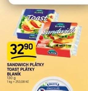 SANDWICH PLÁTKY TOAST PLÁTKY BLANÍK - FLOP aktualniletaky.eu