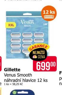 Gillette Venus Smooth náhradní hlavice 12 ks - Teta drogerie aktualniletaky.eu
