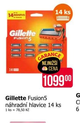 Gillette Fusion5 náhradní hlavice 14 ks - Teta drogerie aktualniletaky.eu