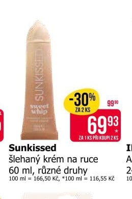 Sunkissed šlehaný krém na ruce 60 ml, různé druhy - Teta drogerie aktualniletaky.eu