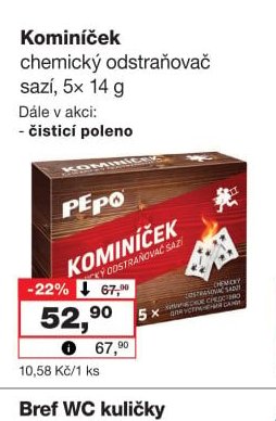 Kominíček chemický odstraňovač sazí, 5x 14 g - Barvy a laky drogerie aktualniletaky.eu