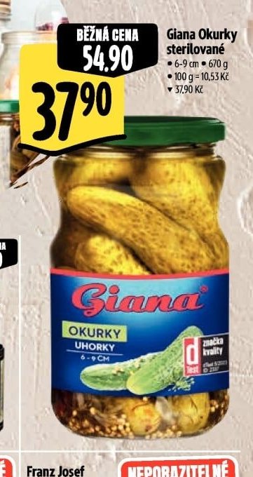 Giana Okurky sterilované - Albert aktualniletaky.eu