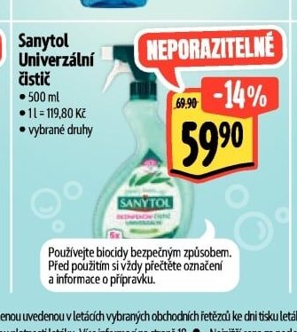 Sanytol Univerzální čistič - Albert aktualniletaky.eu