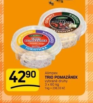 Alimpex TRIO POMAZÁNEK - FLOP aktualniletaky.eu