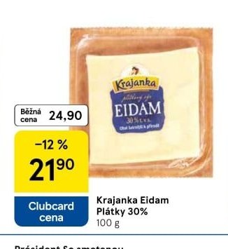 Krajanka Eidam Plátky 30% - Tesco aktualniletaky.eu