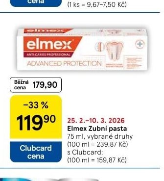 Elmex Zubní pasta - Tesco aktualniletaky.eu