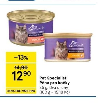 Pet Specialist Pěna pro kočky - Tesco aktualniletaky.eu