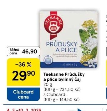 Teekanne Průdušky a plíce bylinný čaj - Tesco aktualniletaky.eu