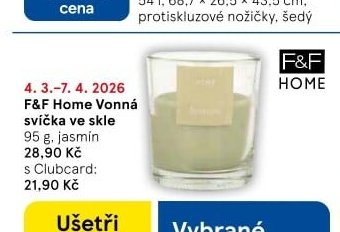 F&F Home Vonná svíčka ve skle - Tesco aktualniletaky.eu