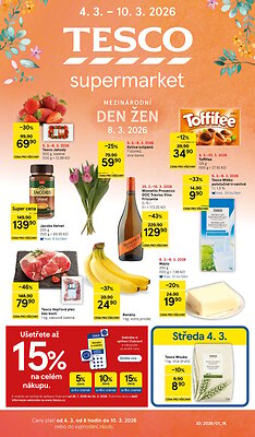 Tesco supermarket leták strana 1