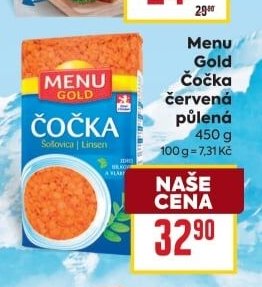 Menu Gold Čočka červená půlená 450 g - BILLA aktualniletaky.eu