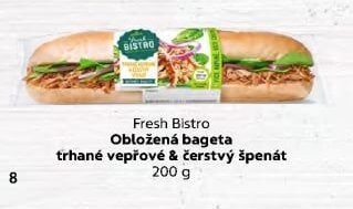 Fresh Bistro Obložená bageta trhané vepřové & čerstvý špenát - Albert aktualniletaky.eu