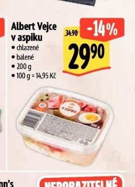 Albert Vejce v aspiku - Albert aktualniletaky.eu