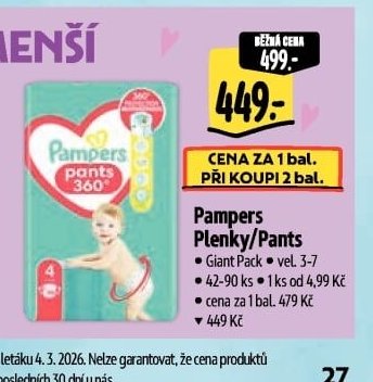 Pampers Plenky/Pants - Albert aktualniletaky.eu