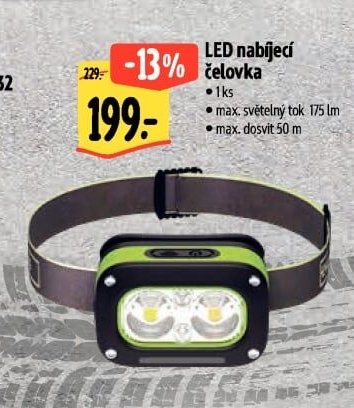 LED nabíjecí čelovka - Albert aktualniletaky.eu
