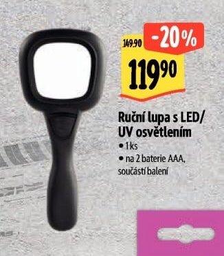 Ruční lupa s LED/UV osvětlením - Albert aktualniletaky.eu