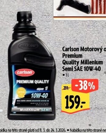 Carlson Motorový olej Premium Quality Millenium Semi SAE 10W-40 - Albert aktualniletaky.eu
