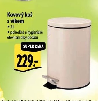 Kovový koš s víkem - Albert aktualniletaky.eu