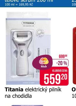 Titania elektrický pilník na chodidla - Teta drogerie aktualniletaky.eu