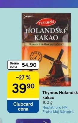 Thymos Holandské kakao - Tesco aktualniletaky.eu
