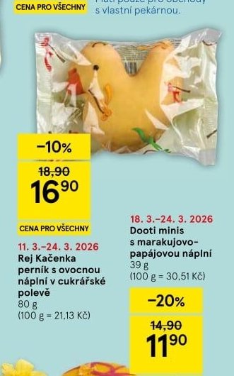 Dooti minis s marakujovo-papájovou náplní - Tesco aktualniletaky.eu