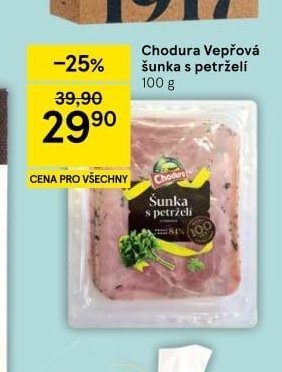 Chodura Vepřová šunka s petrželí - Tesco aktualniletaky.eu