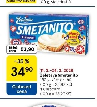 Želetava Smetanito 150 g - Tesco aktualniletaky.eu
