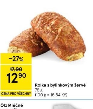 Rolka s bylinkovým žervé 78 g - Tesco aktualniletaky.eu