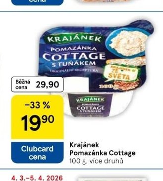 Krajánek Pomazánka Cottage 100 g - Tesco aktualniletaky.eu
