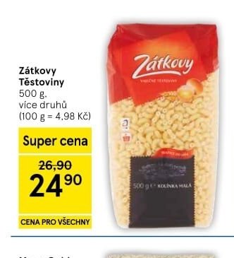 Zátkovy Těstoviny 500 g - Tesco aktualniletaky.eu