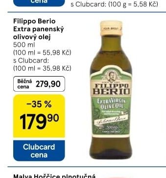Filippo Berio Extra panenský olivový olej 500 ml - Tesco aktualniletaky.eu
