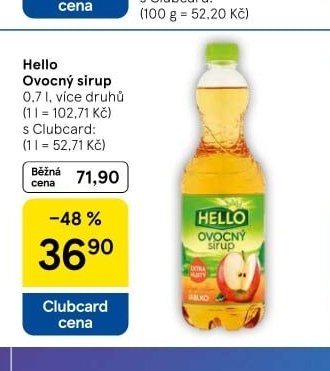 Hello Ovocný sirup - Tesco aktualniletaky.eu