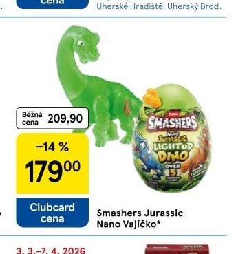 Smashers Jurassic Nano Vajíčko - Tesco aktualniletaky.eu