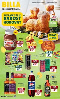 aktuální leták BILLA 18.3.2026-6.4.2026