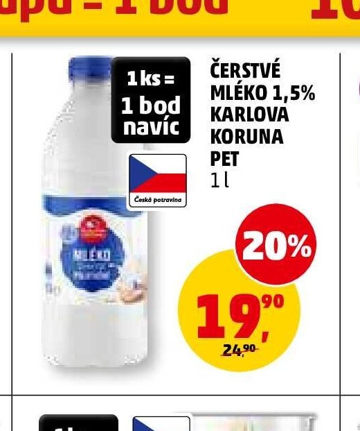 Čerstvé mléko 1,5% Karlova Koruna - Penny Market aktualniletaky.eu
