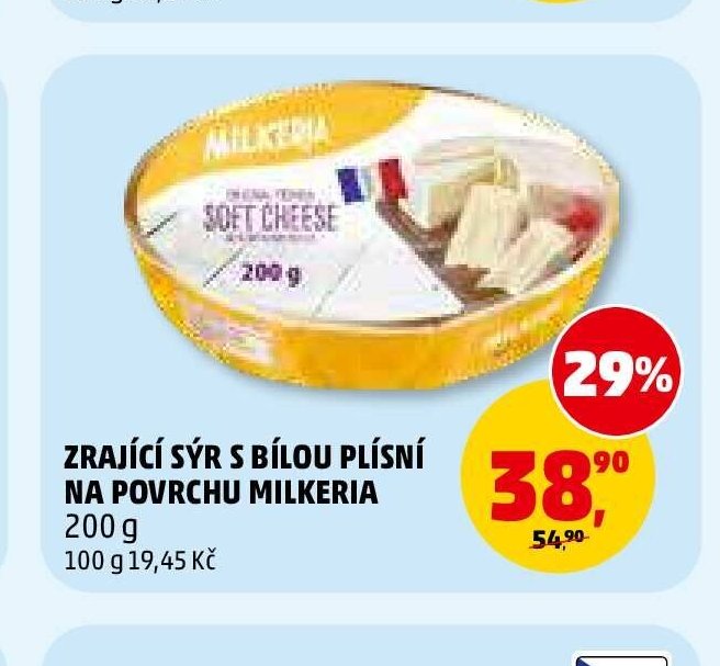 ZRAJÍCÍ SÝR S BÍLOU PLÍSNÍ NA POVRCHU MILKERIA - Penny Market aktualniletaky.eu