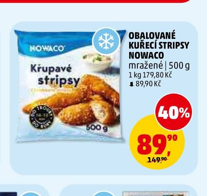 Obalované kuřecí stripsy Nowaco mražené - Penny Market aktualniletaky.eu