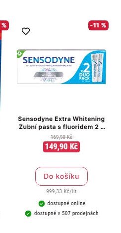 Sensodyne Extra Whitening Zubní pasta s fluoridem 2... - Teta drogerie aktualniletaky.eu