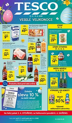 aktuální leták Tesco 31.3.2026-5.4.2026